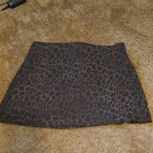 Leopard Print Mini Skort